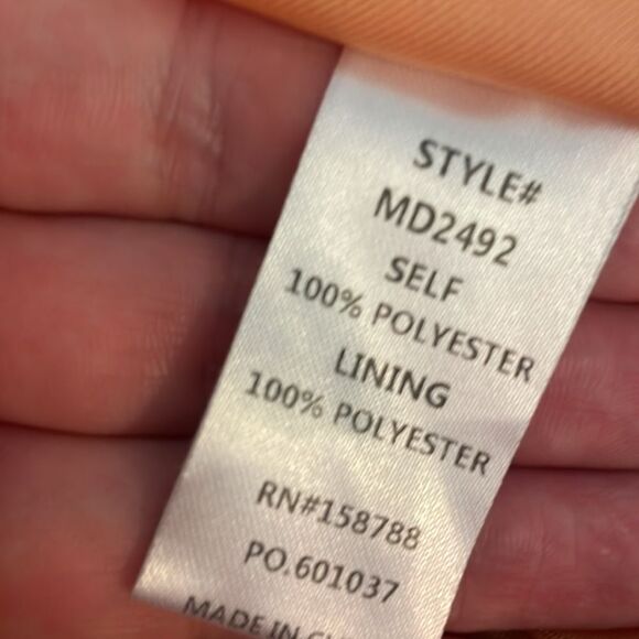 Mable One Kiss Away Peach Square Neck Puff Sleeve Babydoll Mini Dress size S - Picture 13 of 13